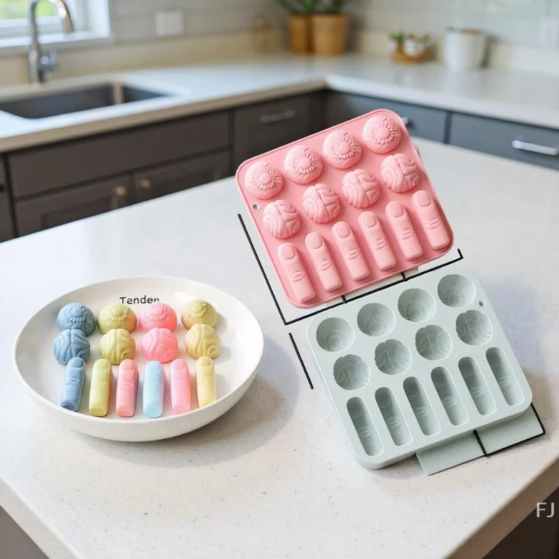 [YU] 14 تجويف الهالوين قطع إصبع الدماغ مقلة العين شكل قالب من السيليكون مناسبة DIY بها بنفسك قالب خبز حلوى الشوكولاتة للهالوين