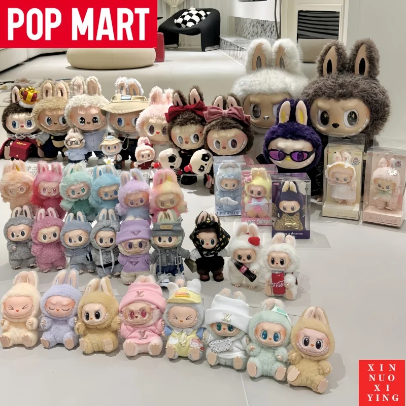 Genuine POP MART Anime Figure Labubu Have A Seat Series PVC Pendant Doll Model Toy Kawaii Monster Replica Keychain festival gift