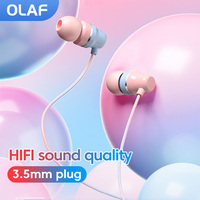 Olaf High Definition Wired Earphone 3.5mm In-Ear Control Portable Sport Wired Headset With Mic Wired Headphone For Mobile Phones