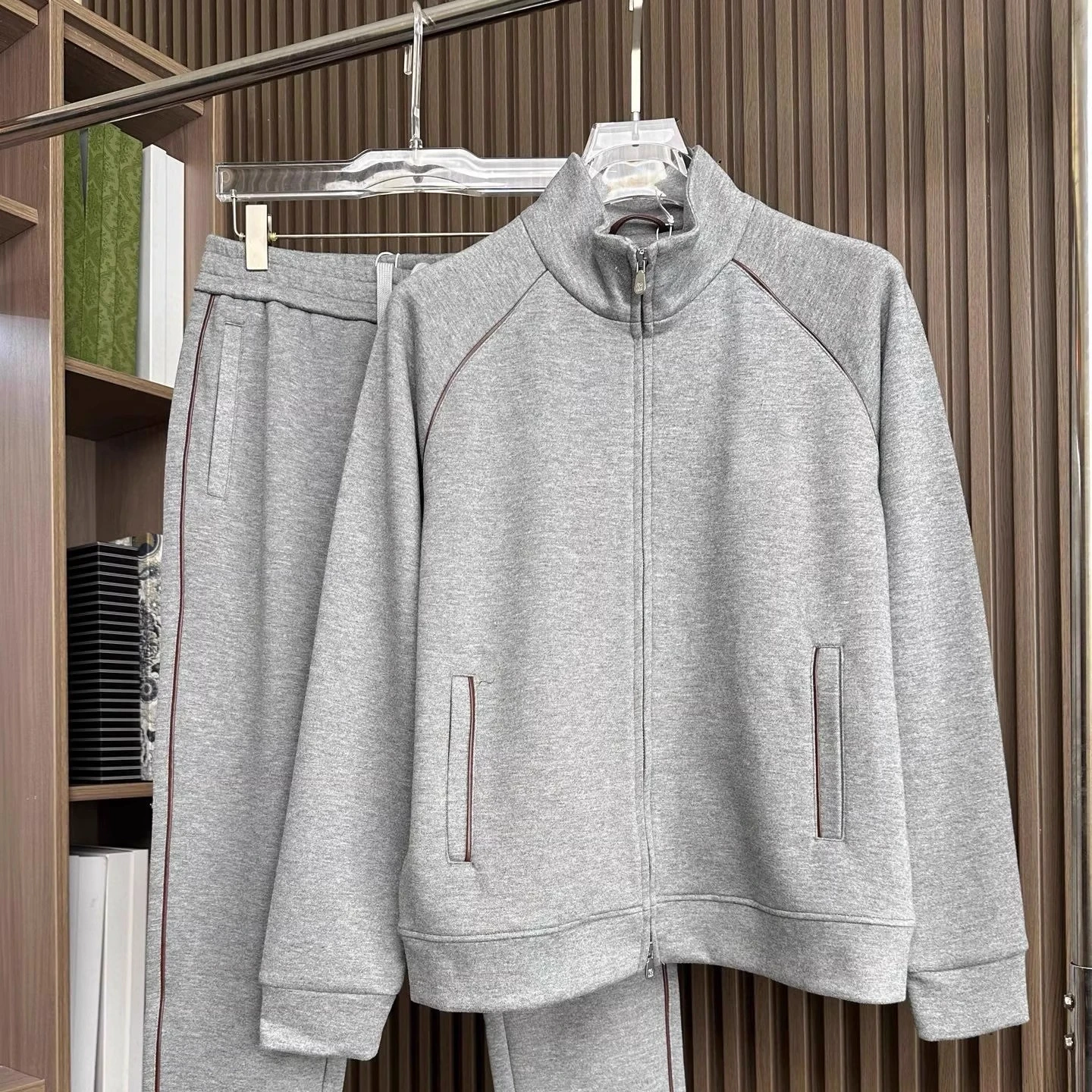 

BC Italy 25aw wool warm contrasting color stand-up collar old money wind sports and leisure suit