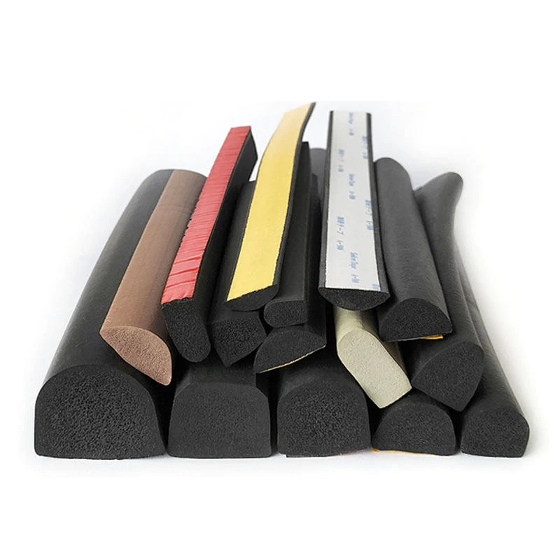 Rubber Self Adhesive Sponge Seal Strip Width 6-45mm Thick 3-20mm Single Sided Adhesive EVA Black Foam Anti-collision Seal Gasket