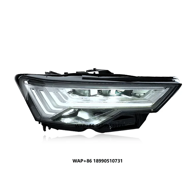 

Suitable for 2019-2023 A6 Headlight Assembly Modified C8 Low-rise with Five-bar LED matrix Flow Lamp