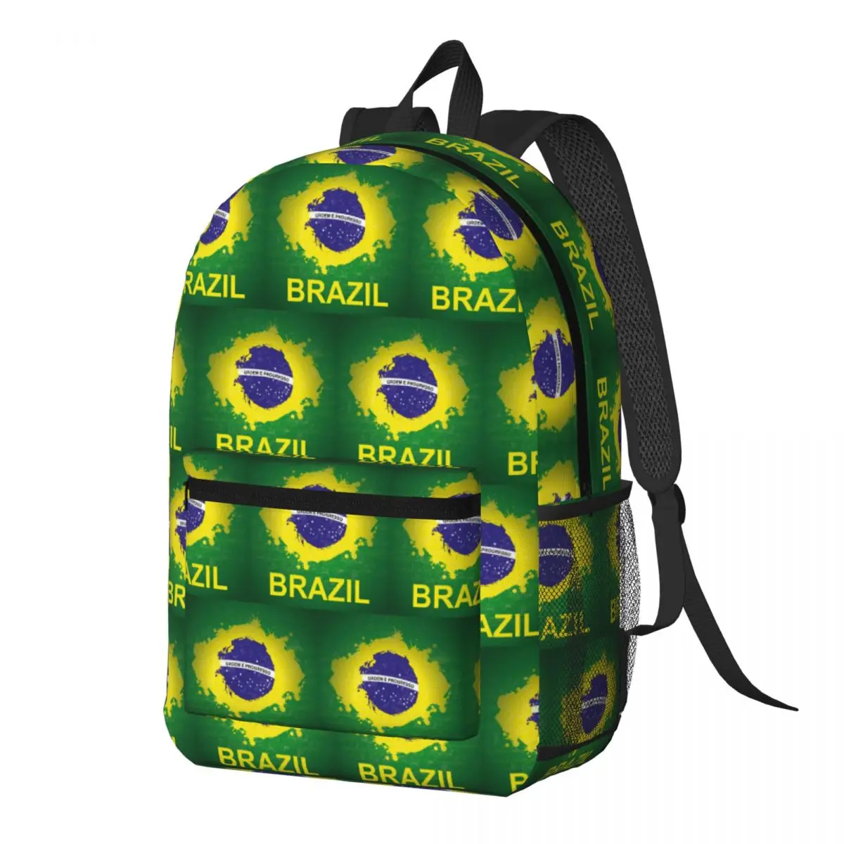 

Brazil Flag Backpack Daypack Large Capacity Boys Girls BookBag School Bag Shoulder Bags for Men Women