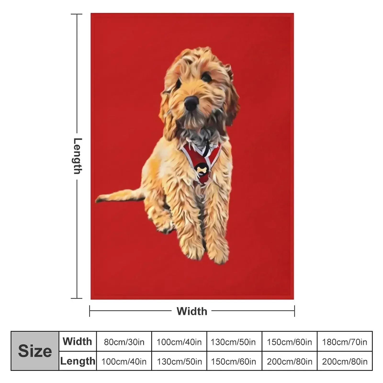 Cute Golden Doodle art Throw Blanket christmas gifts Sleeping Bag warm for winter Blankets