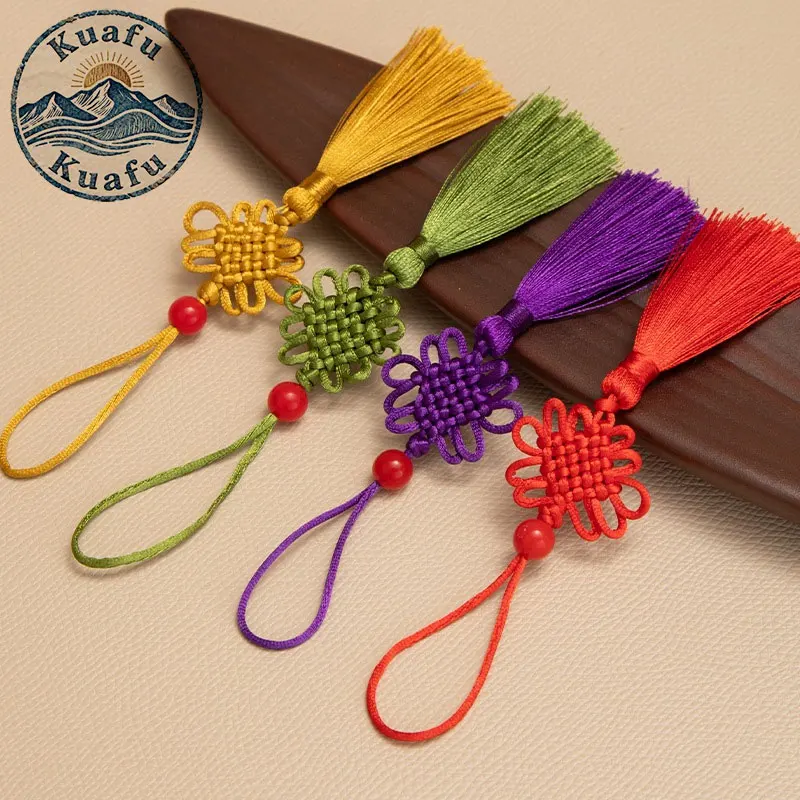 5/10/20 Stück 5CM Quasten Chinesische Knoten Seidenquaste Mini-Perlenanhänger Fransen für Vorhänge DIY Basteln Schmuckherstellung Dekoration – Detail 6