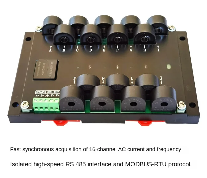 16 Channel 5A AC Current Frequency Measurement and Acquisition Module RS485 Sensor Transmitter