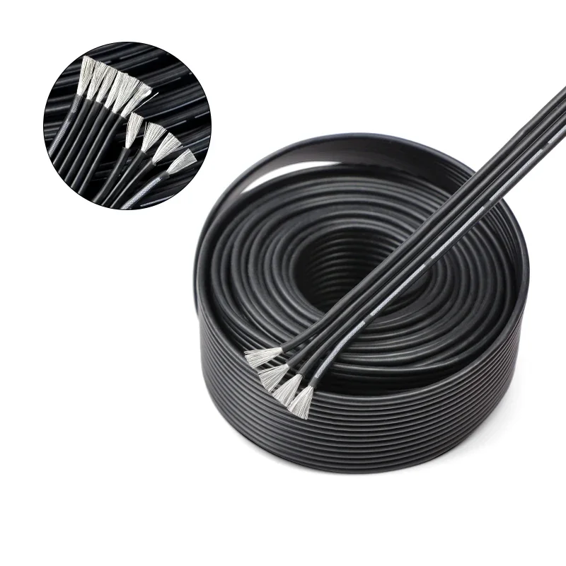 1 ~ 10 متر 30/28/26/24/22/20 AWG سلك متوازي من السيليكون الناعم 2P/4P/6P/8P/10P/12P/14P كابل نحاسي مرن مقاوم لدرجات الحرارة العالية