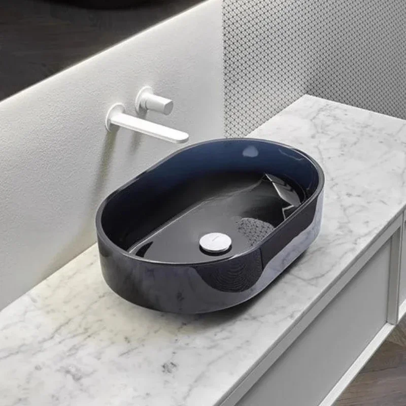 Transparent resin, artistic creativity balcony outdoor hand wash face washbasin washbasin