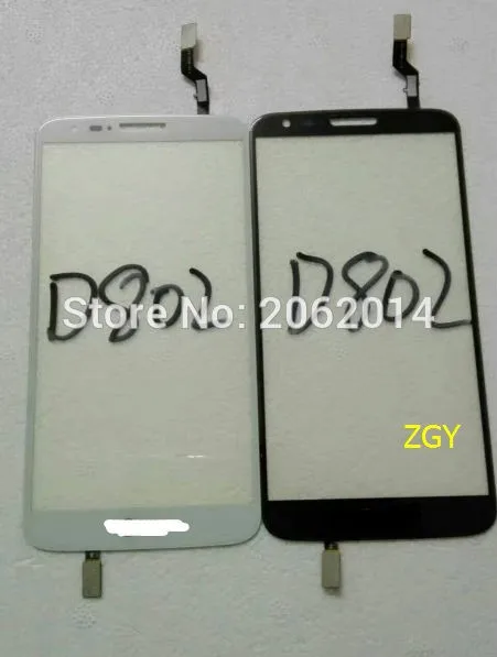 ZGY Touchscreen For LG G2 D802 D805  Touch Screen Digitizer Glass Lens Panel Sensor Outer Touch black white