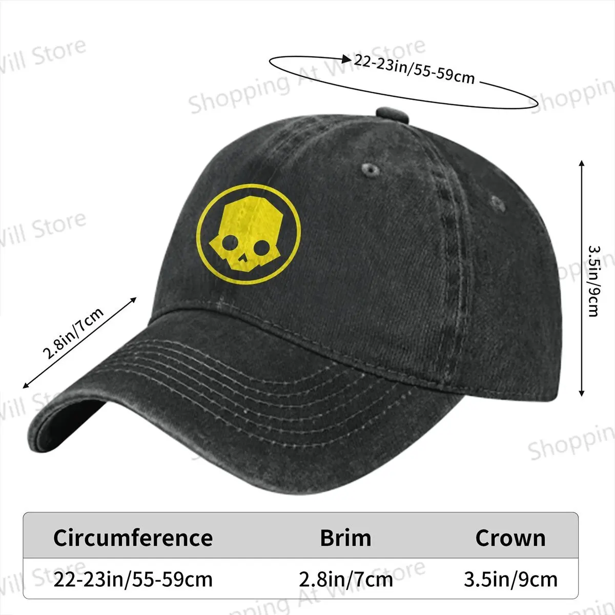 Helldiver Belt Emblem - Yellow Cowboy Hat  Helldivers Game Adjustable Hats Cap for Men Women