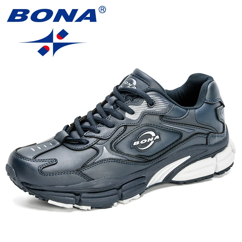 Bona 2023 Nieuwe Ontwerpers Hardloopschoenen Mode Sneakers Mannen Ademende Casual Sportschoenen Man Wandelen Jogging Tennisschoenen Comfortabel