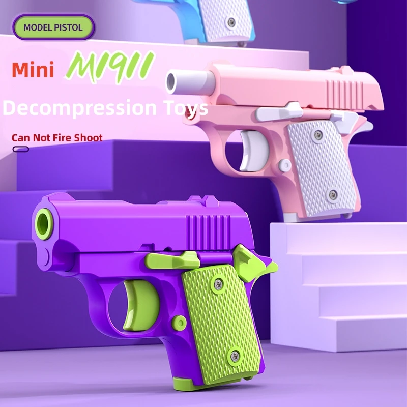 Mini Decompression Toy Gun Carrot Pistol Blowback Children's Toy Guns 2024 Glock Pistol Model Toy