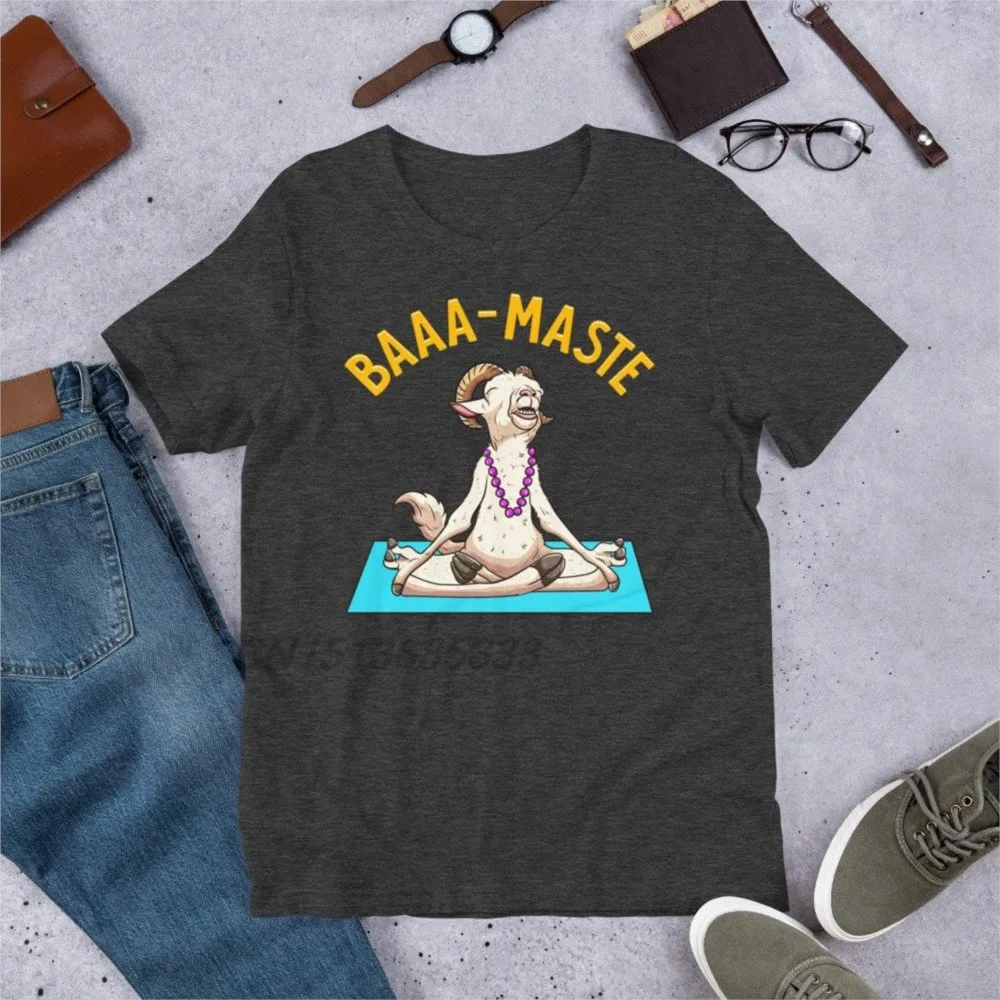 Yoga Goat Zen Af Women Funny T-shirts Baa-maste Namaste Spiritual Meditation Tees PROST Unisex Oktoberfest T-shirt Pure Cotton