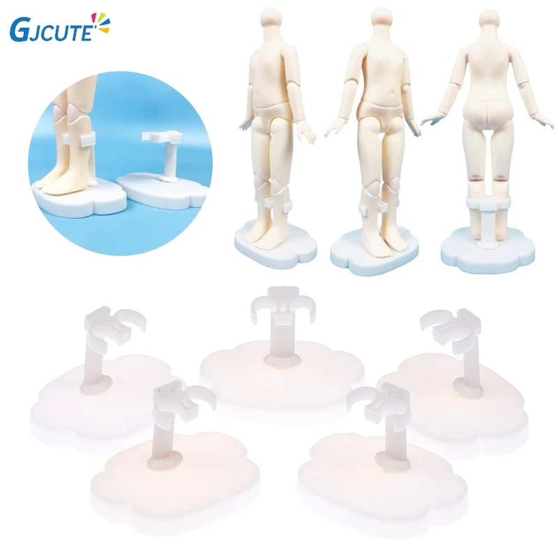 

5Pcs/lot White Color Doll Stand Display Holder For Barbie Dolls Doll Support Leg Holders