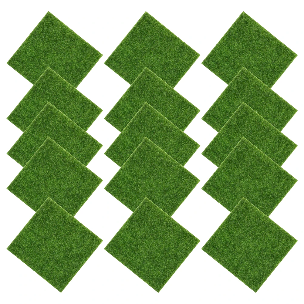 

15 Pcs Artificial Moss Grass Rug Balcony Pad for Dogs Pee Pads Turf Green Plants