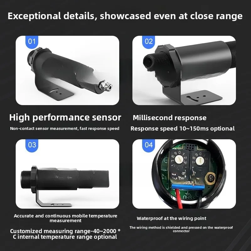 

SA-H120A High Precision Two-Wire Infrared Thermometer Temperature Sensor Emissivity Adjustable Long