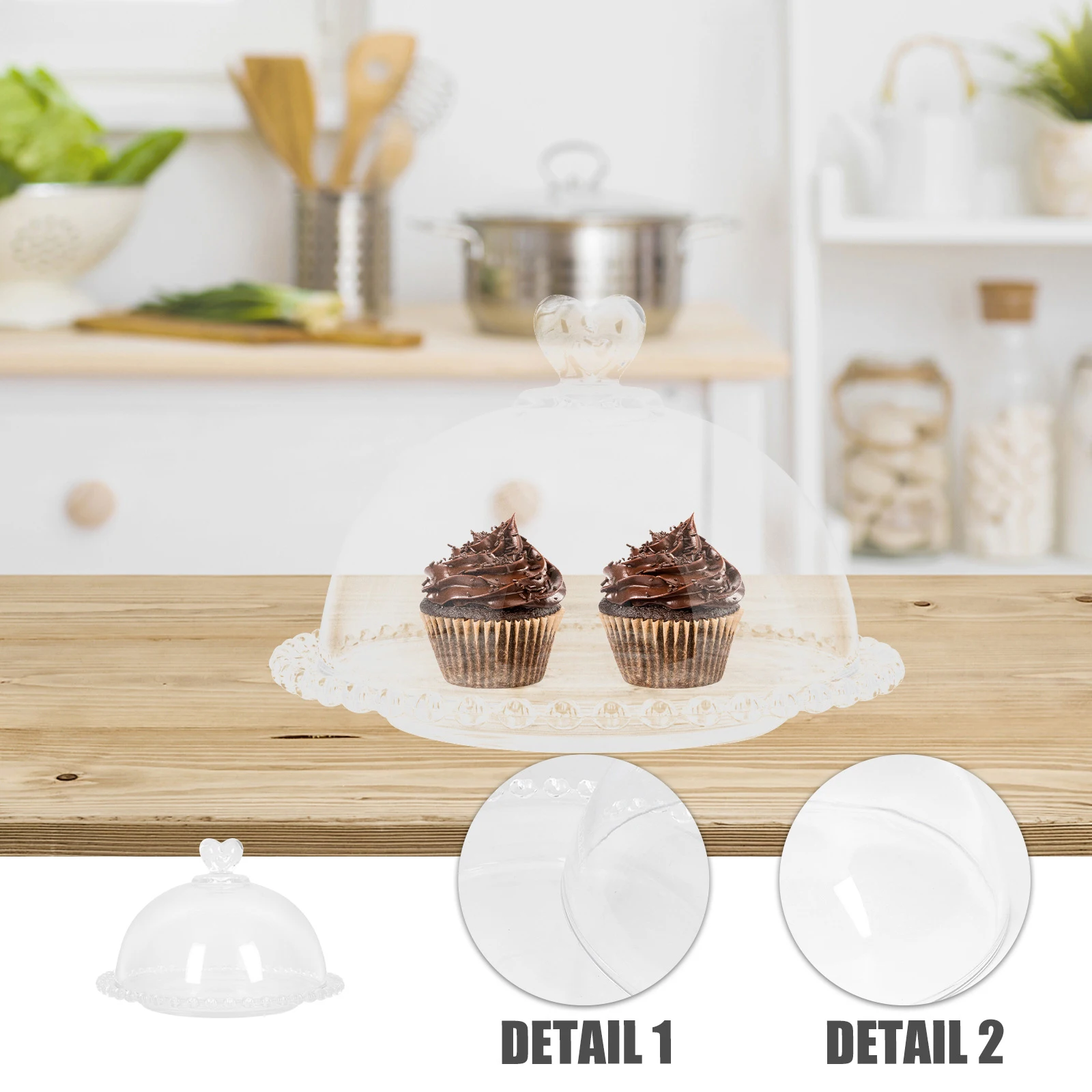 

1 комплект, прозрачная крышка для еды, защитная крышка, креативный держатель для хранения торта, сохраняет свежесть, простой в использовании лоток для хранения, защитный чехол