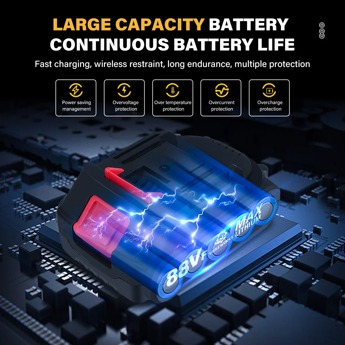 Sega a catena a batteria elettrica senza spazzole da 8 pollici utensile elettrico per legno da potatura ricaricabile portatile per batteria Makita