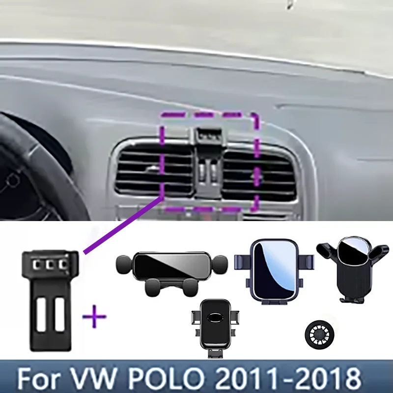 

Car Phone Holder Special Fixed Bracket Base Wireless Charging AccessoriesFor Volkswagen VW Polo 2011 2012 2013-2016 2017 2018