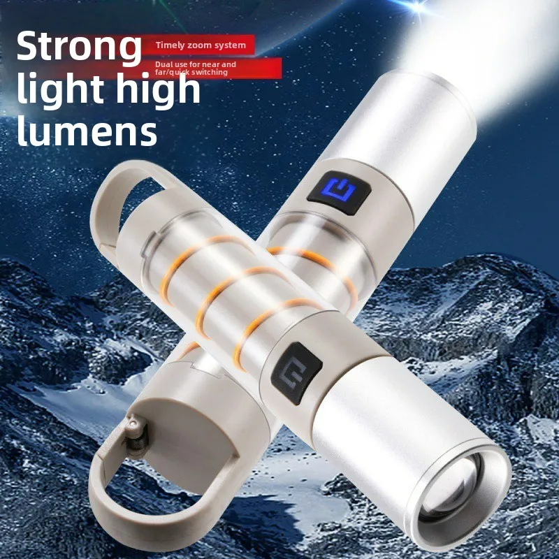 Multi-functional Rechargeable Handheld Tent Light, Warm Light Flashlight, Outdoor Camping Lamp with Tungsten Dual Light Source