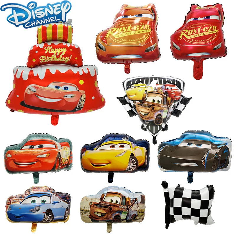 Disney Cars McQueen Car Modeling Aluminum Film Balloon Lightning McQueen Boys Birthday Party Balloon Decoration Material Gifts