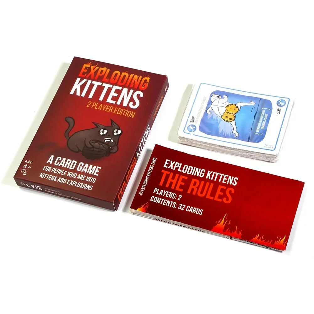 New Exploding Kittens 2 Player Edition Card Game Original Edition Party Streaking Kittens Imploding Kittens Expansion Barking