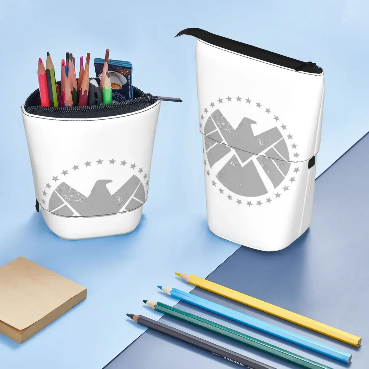 Shield Agent Training Reversible Pencil Case for Kids Gifts Pen Box Pencil Bag Stationery Supplies Pen Holder Bag