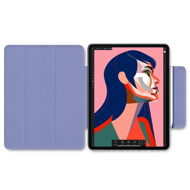 Smart cover Tri-fold magnet Back protector Buckle clip For iPad Pro 12.9 inch 2020 case For iPad Pro12.9 4th Generation A2229