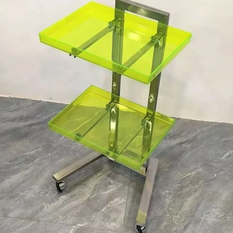 Barber shop tool trolley Beauty salon tool storage Folding perm and dyeing trolley
