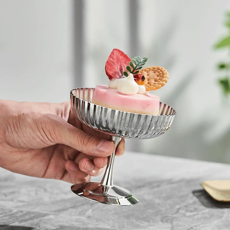 

Stainless Steel Dessert Bowl Ice Cream Cup Modern Simple Ice Cream Ball Pudding Cup for Bar Party Bar Kitchen Accessories