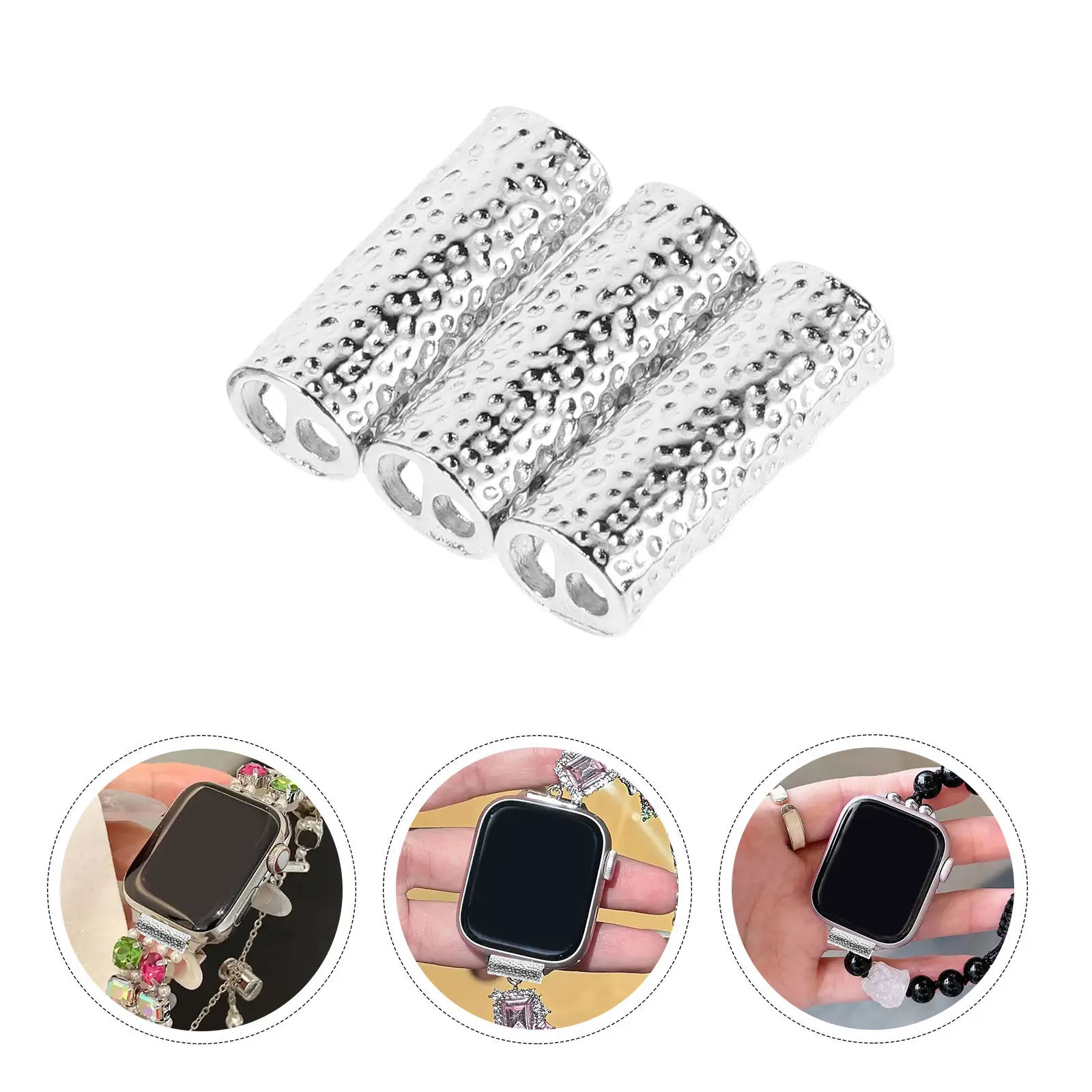 

10Pcs Alloy Watch Band Connector Kit Metal Strap Fastener Spring Bar Adapter Compatible with Smartwatch Lug End Piece Connection