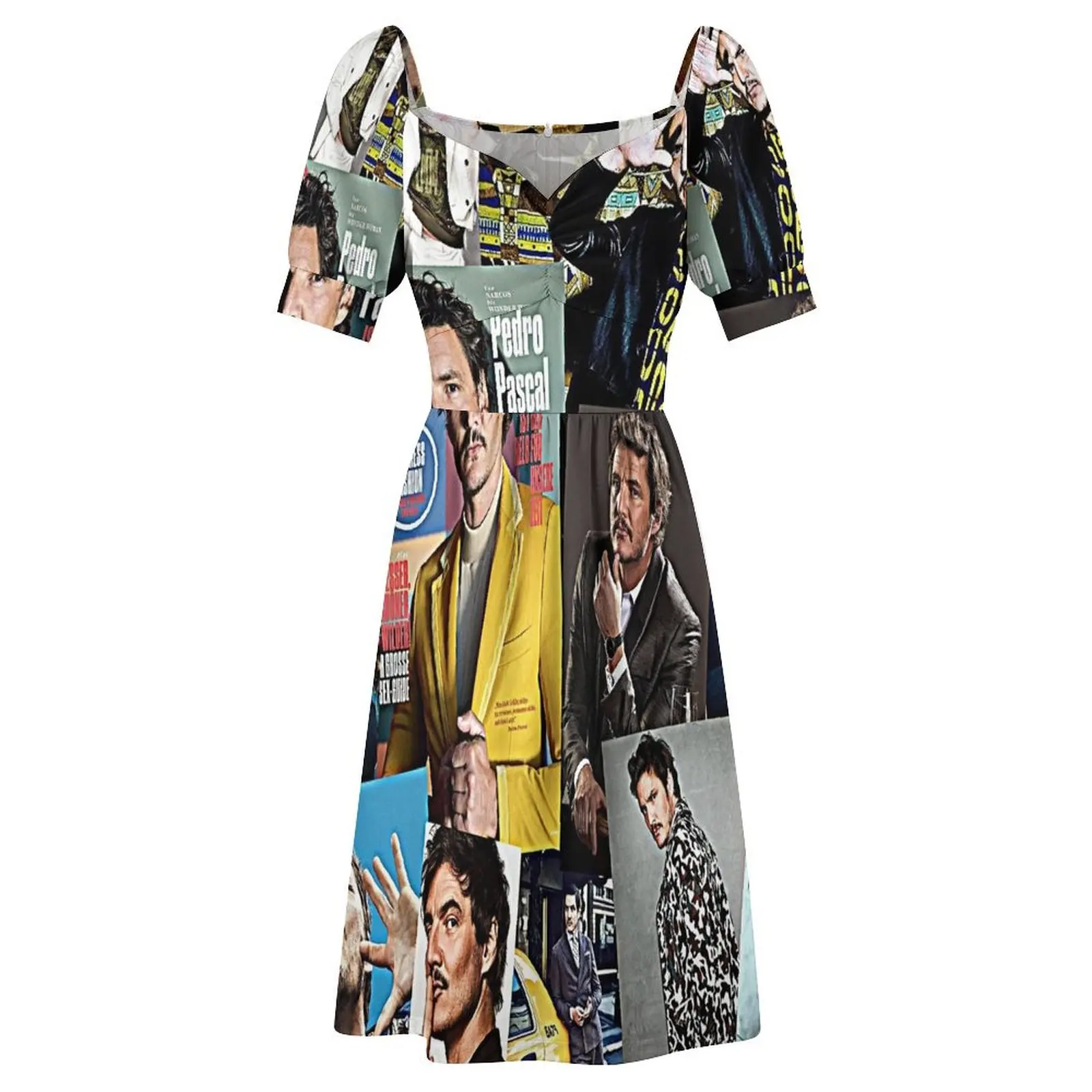 Pedro Pascal Kurzarmkleid Abendkleid Kleidung Damen Sommerkleid 2025, Kleider für Damen