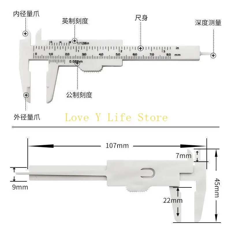 L74C Verniercaliper 0-80 мм Vernier Lauge Lauge Tool Tool Double Scale Scale