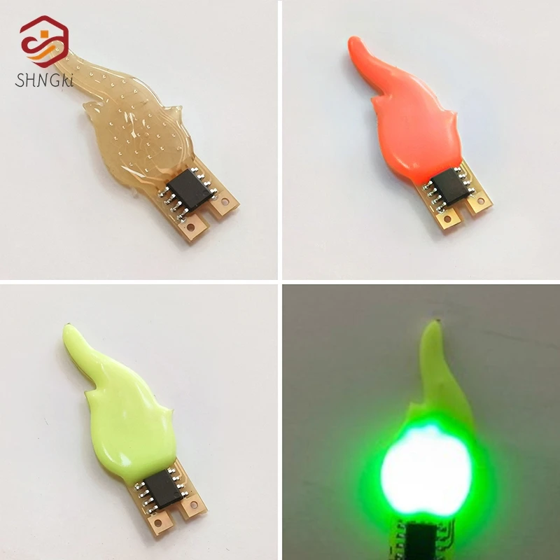 3v Led Cob Flash Candles Flexible Filament Diode Light Decoration Light Bulb Accessories DIY Candle Light Parts