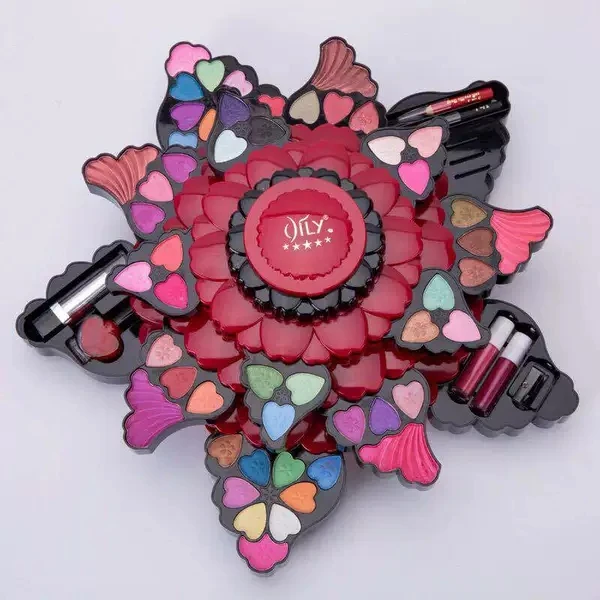 Makeup Palette Full Set Large Plum Blossom Coin Rotating Suit Cosmetic Box Combination High-Grade Eye Shadow Plate