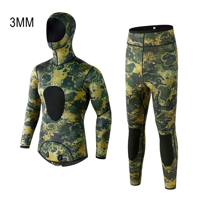 

3MM Neoprene Two Pieces Surfing Snorkeling Kayaking Spearfishing WetSuit For Adults Scuba UnderWater Hunting Swim Diving Suits