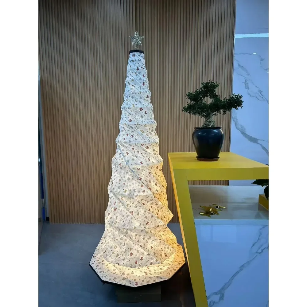 

Pattern large creative indoor floor-to-ceiling ornaments enterprise front desk supermarket decorative folding lights