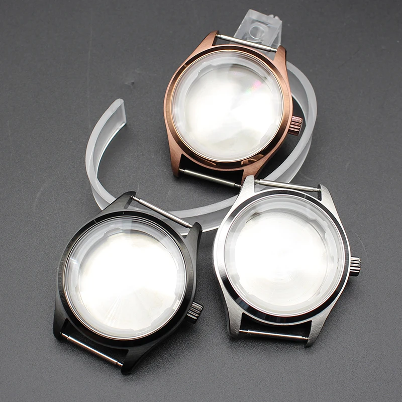 

40mm Luxury Men Watches Case 316L Stainless Steel MOD Parts For Seiko nh35 nh34 nh36 nh38 Dial Movement 100m Waterproof Aviator