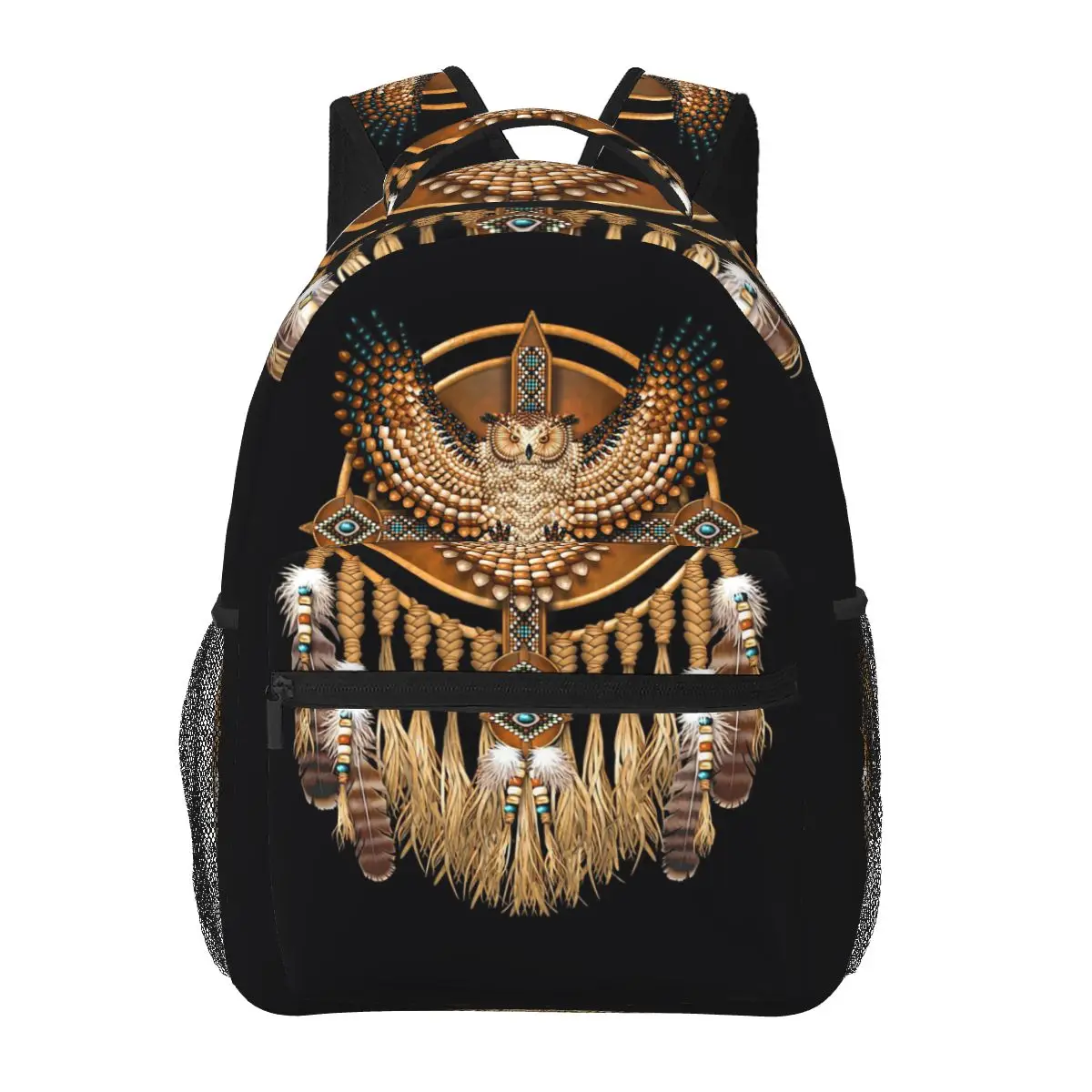 

Native Mandala Owl American Backpacks Boys Girls Bookbag Children School Bags Laptop Rucksack Shoulder Bag Large Capacity