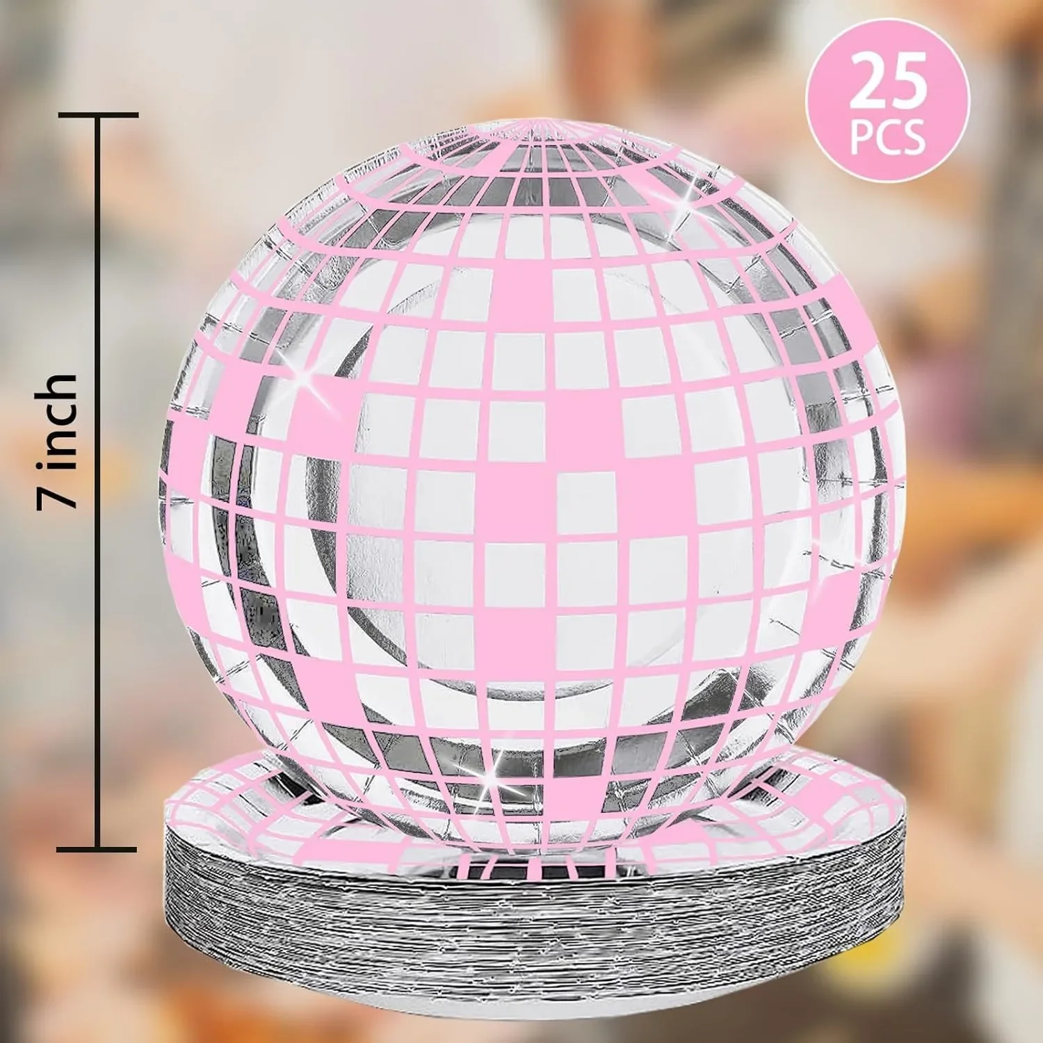 10 Guests Disco Theme Party Disposable Tableware Disco Pink Plates Cups Napkins Disco Party Girls Birthday Party Supplies