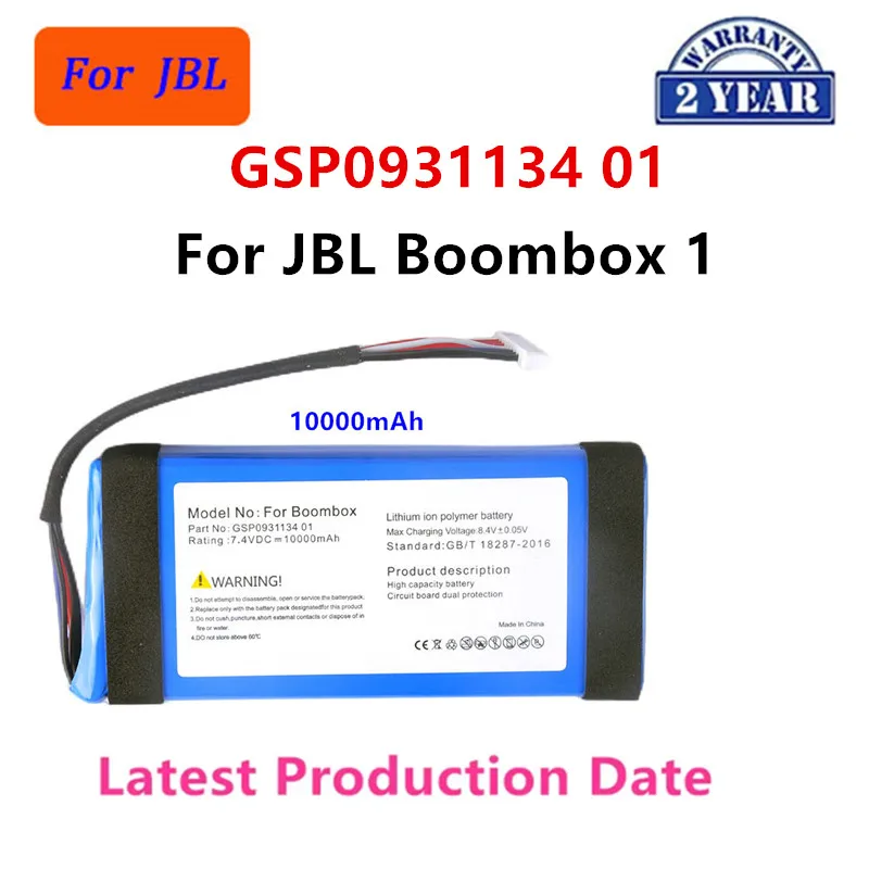 

Original GSP0931134 01 10000mAh For JBL Boombox 1 Boombox1 JEM3316 JEM3317 JEM3318 Speaker Replacement Battery .