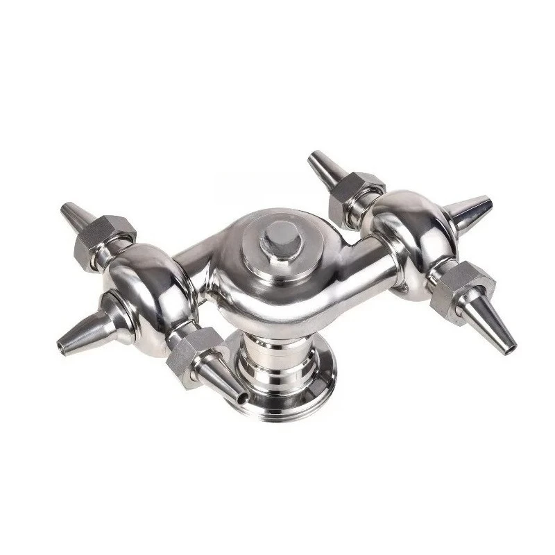 Sanitary Stainless Steel SS304 SS316L Threaded Rotary Cleaner 360 Degree Nozzle Horn Tank Washer