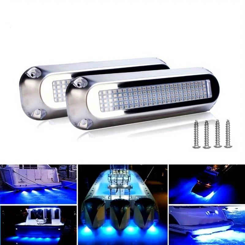 1pc 120LED RV LED Light Yacht Light Stainless Steel Underwater Light Boat Light Truck Lights