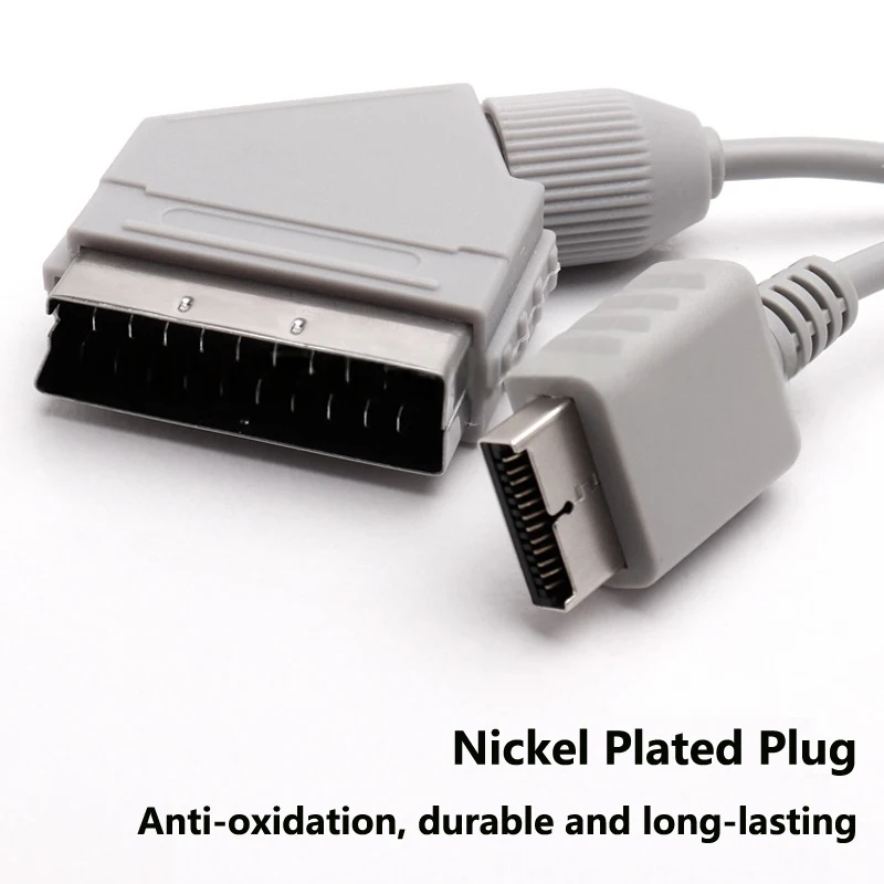 10個入り-高品質-グレー-18m-avスカートケーブル-ps用-プレイステーション1用-オーディオビデオスカートコード-ps1ゲームケーブル