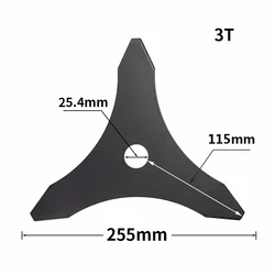 잔디 트리머 블레이드, 3 톱니 브러시 커터 블레이드, 커팅 디스크, 정원 도구, 잔디 트리머 블레이드