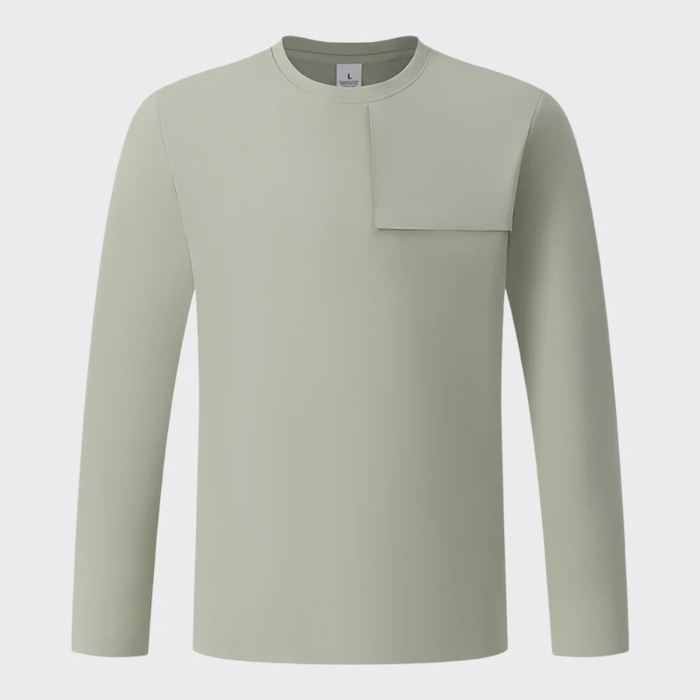 2026 New Mens Long Sleeve T-Shirt Running Shirt Quick Dry Breathable Fitness Workout Top Men Loose Outdoor Recreation Sweatshirt view 4