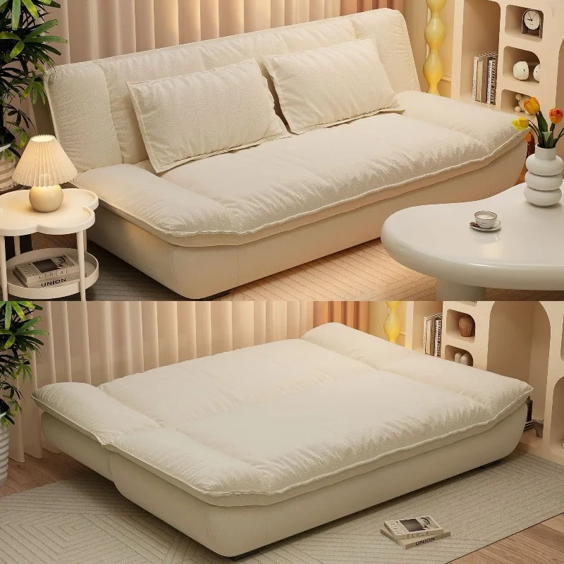 Foldable sofa bed, dual-purpose small household modern simple fabric sofa