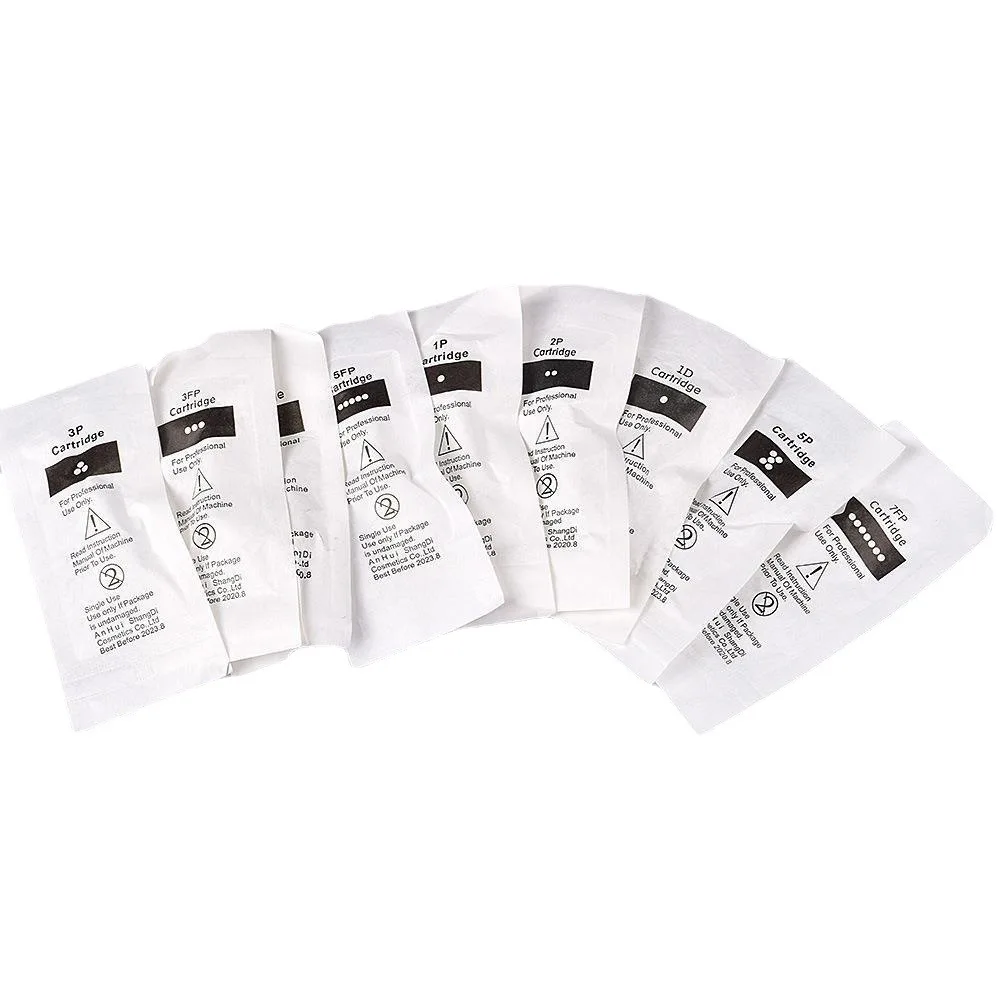 إبر خرطوشة حربة لآلة الوشم الدائم Microblading 1P 3P 3FP 5P 5FP 7P 7FP إبر الوشم الحاجب القابل للتصرف