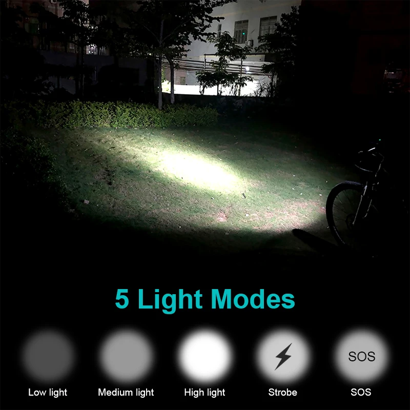 12 LED Bike Light 8000 Lumens USB Chargeable Aluminum MTB Bicycle Light 10000mAh Power Bank Headlight Cycling Accessories