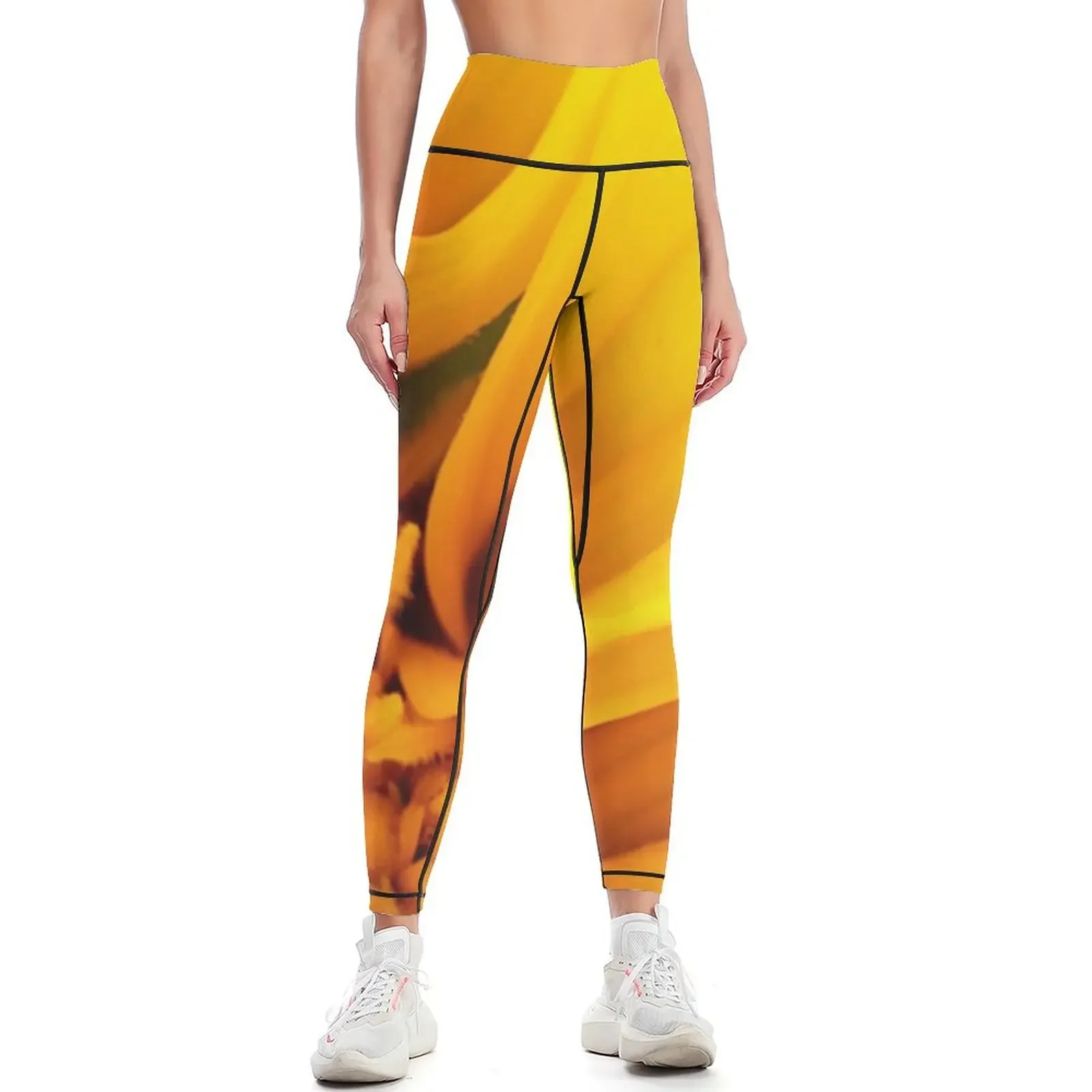 Sunflower petal power Leggings gym wear Legging sexy woman sports for Womens Leggings